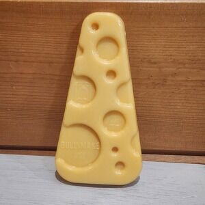 NEVER USED Bullymake Swiss Yellow Cheese Slice Tough Nylon Dog Chew Toy 6"